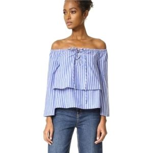 J. O. A | Women's Striped Off the Shoulder Top